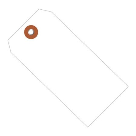 Box Packaging Plastic Shipping Tag No 8 6-1/4L x 3-1/8W White 100/Pack G26057